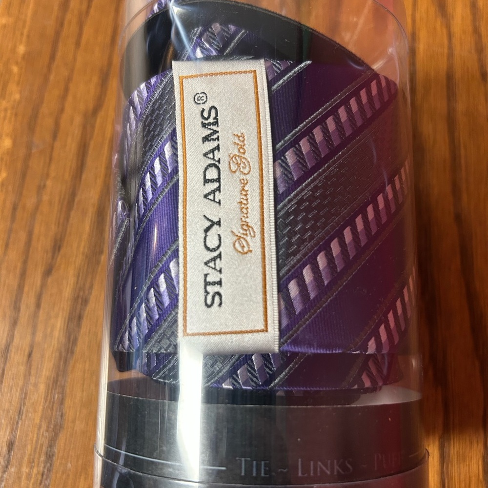 Stacy Adams Purple Tie Stylish Accessory